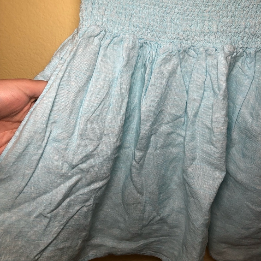 Cynthia Rowley Mini Skirt with pockets 100% Linen size XS - Picture 3 of 6